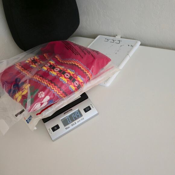 Handmade Guatemalan Red Mexican Skirt Colorful Embroidered Peasant Ethnic XL - Picture 11 of 13